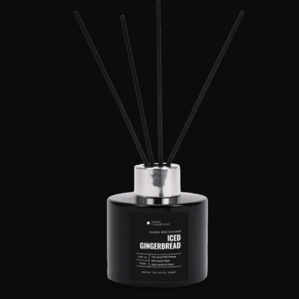 NIB Hotel Cpllection Iced Gingerbread Reed Diffuser - Black